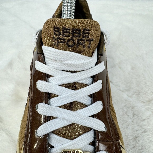 BEBE Sport Gym Women's Shoes Brown/Gold Size 8 - Picture 5 of 14